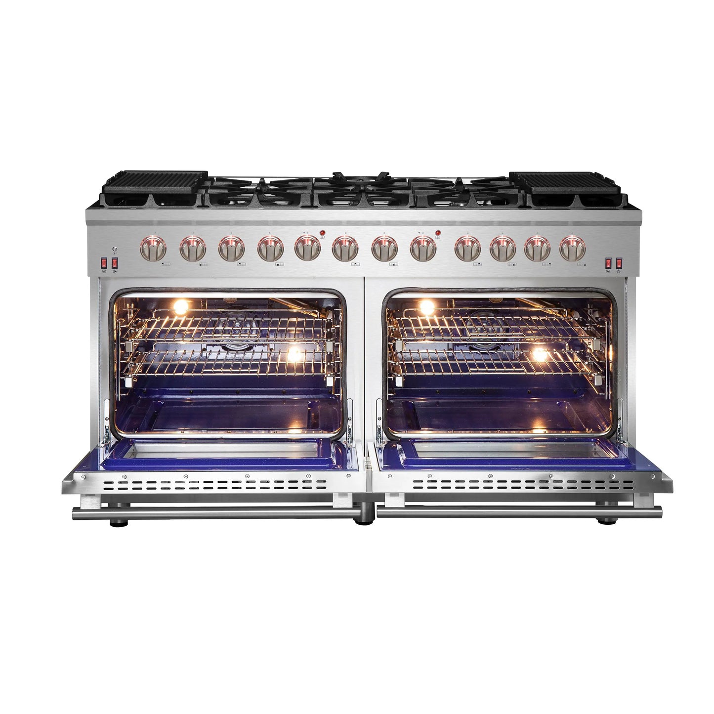 Forno Massimo 60-Inch Freestanding Gas Range, 10 Burners, True Convection Oven FORNO