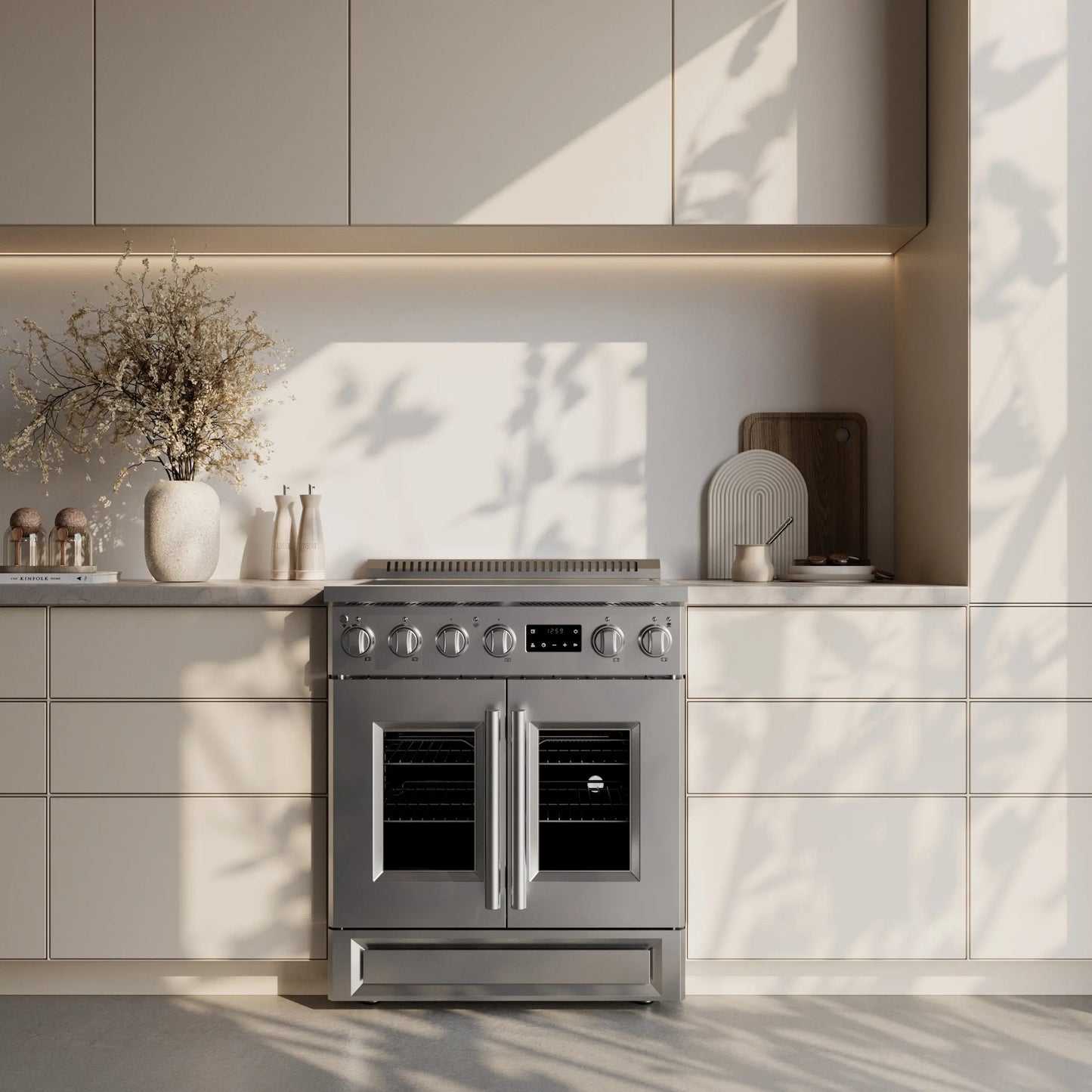 Forno Torino 30 Inch French Door Induction Range with Air Fryer and True Convection Oven FORNO