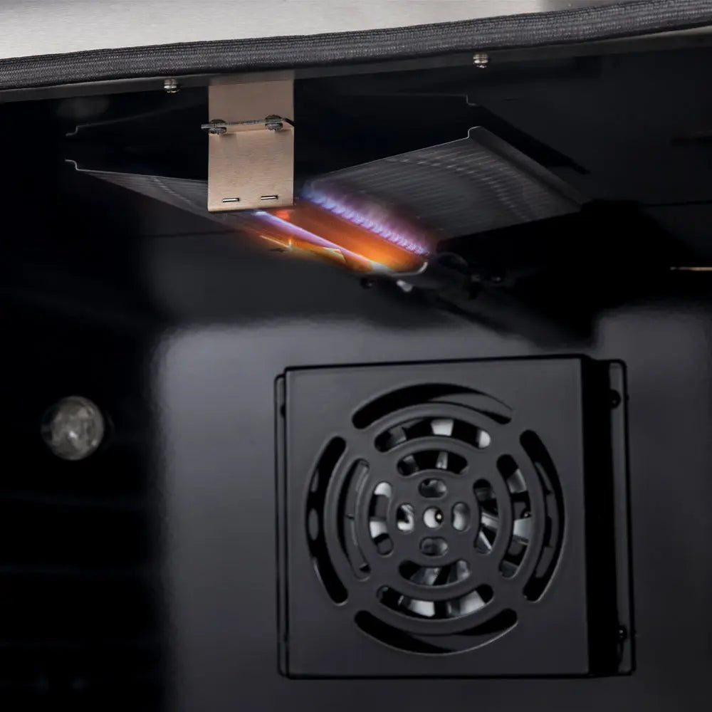 Marco 36-Inch Gas Range Black & Antique Brass Design, 6 Burners 67,000 BTU, 5.36 cu.ft. Convection Oven FORNO