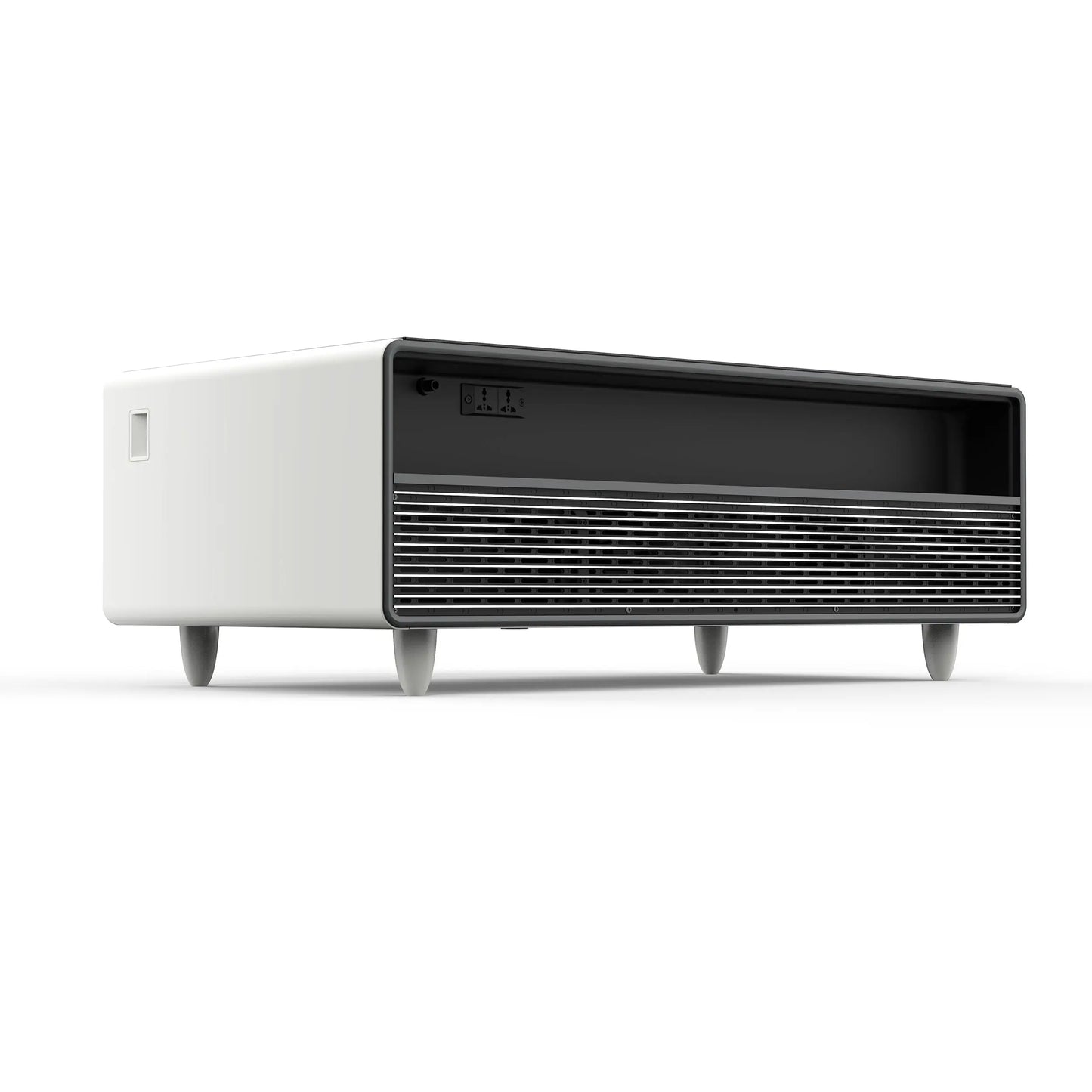 Forno Evoluto Tavolo 51-Inch White Smart Coffee Table – Dual Refrigerator Drawers, Bluetooth 5.0 Audio, Wireless Charging & RGB Ambient Light FORNO