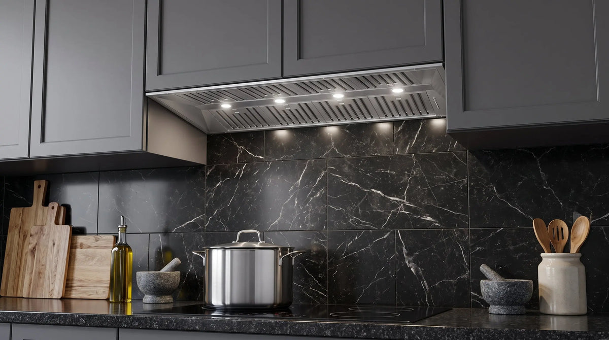 Forno Altilia 60-Inch Insert Range Hood, Stainless Steel, LED Lighting, Baffle Filters FORNO