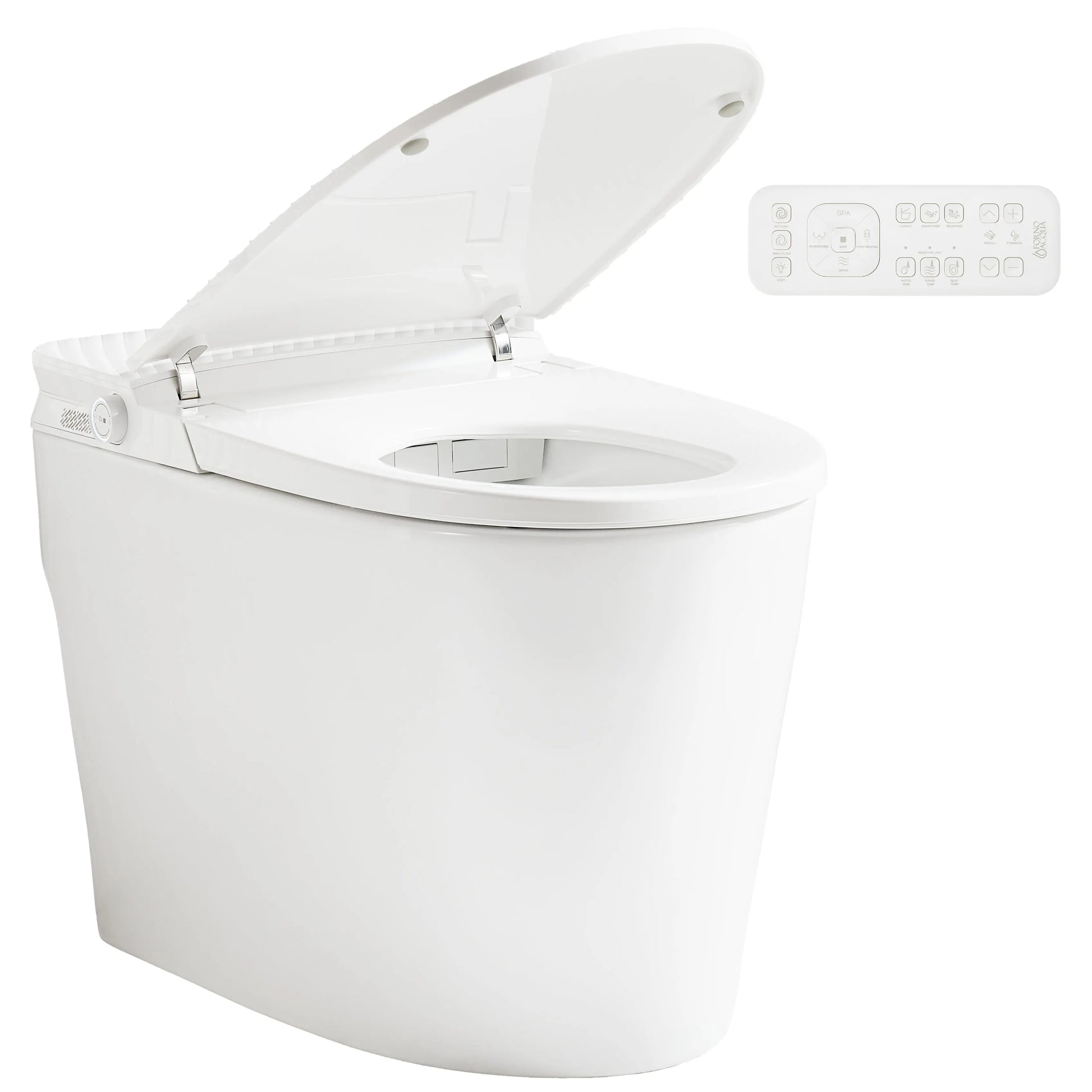 FORNO ACQUA Luxurious Super Smart Toilet. Includes Bidet, Heated Seat, Auto Flush, Auto Lid, Powerful Flush, Ideal for master bathrooms. FORNO ACQUA