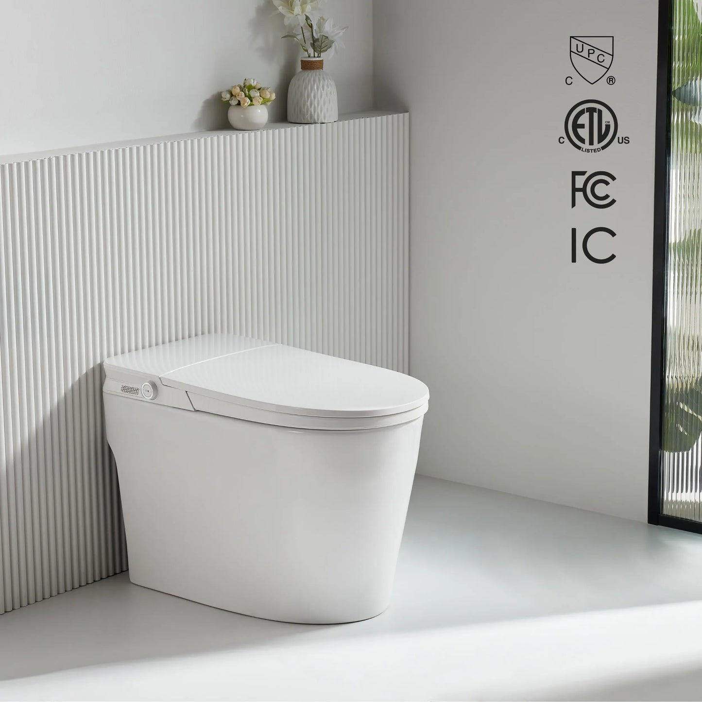 FORNO ACQUA Luxurious Smart Toilet. Includes Auto Flush, Powerful Flush, sleek tankless design Ideal for Powder Rooms. FORNO ACQUA