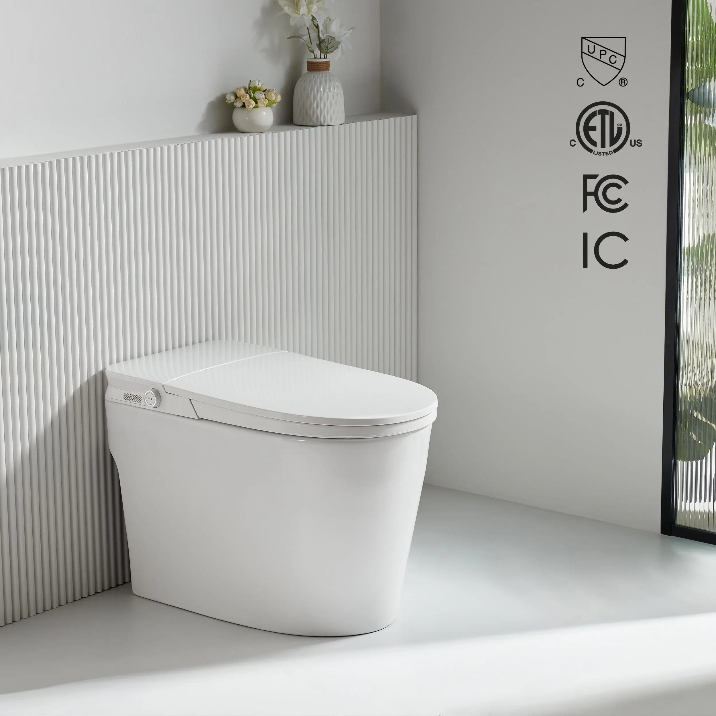 FORNO ACQUA Luxurious Smart Toilet. Includes Auto Flush, Powerful Flush, sleek tankless design Ideal for Powder Rooms. FORNO ACQUA