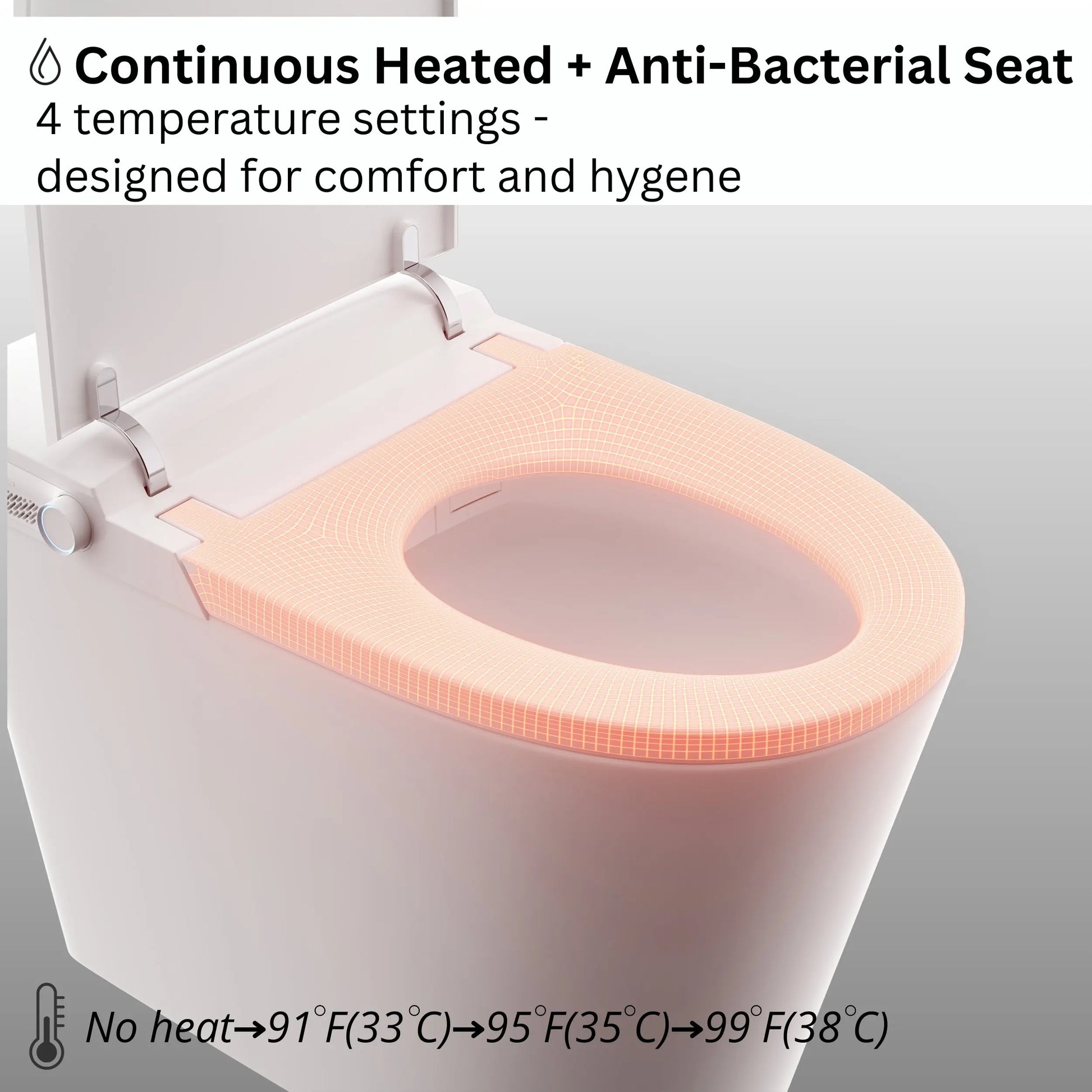 FORNO ACQUA Luxurious Smart Toilet. Includes Heated Seat, Auto Flush, Auto Lid, Powerful Flush, Ideal for Powder Rooms. FORNO ACQUA