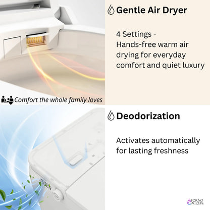 FORNO ACQUA Luxurious Super Smart Toilet. Includes Bidet, Heated Seat, Auto Flush, Auto Lid, Powerful Flush, Ideal for master bathrooms. FORNO ACQUA