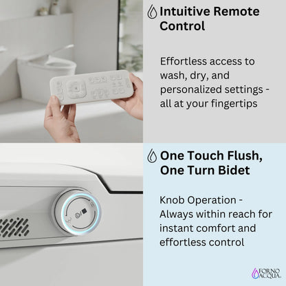 FORNO ACQUA Luxurious Super Smart Toilet. Includes Bidet, Heated Seat, Auto Flush, Auto Lid, Powerful Flush, Ideal for master bathrooms. FORNO ACQUA