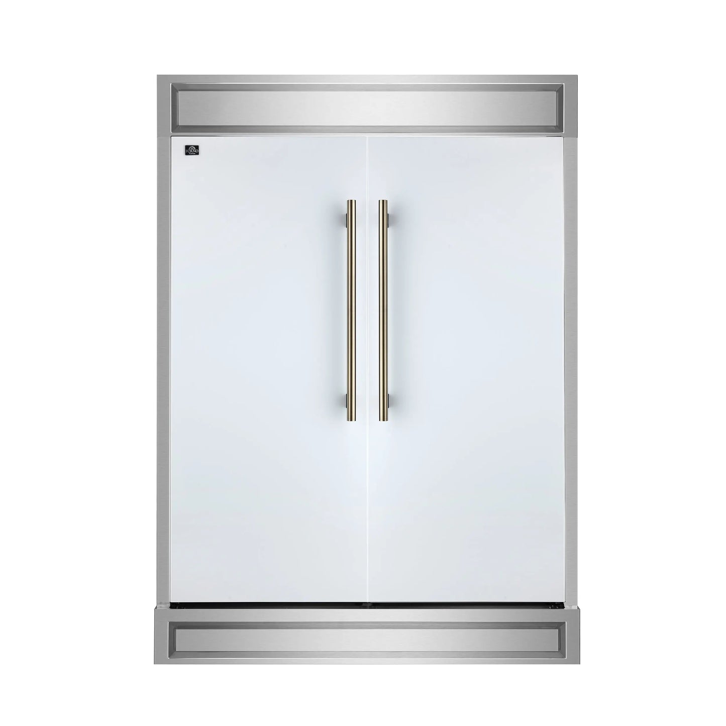 Forno Maderno 2-28-Inch Wide Convertible Refrigerator/Freezer in White, Decorative Trim, 27.2 cu.ft, 84-Inch High, ENERGY STAR Certified FORNO
