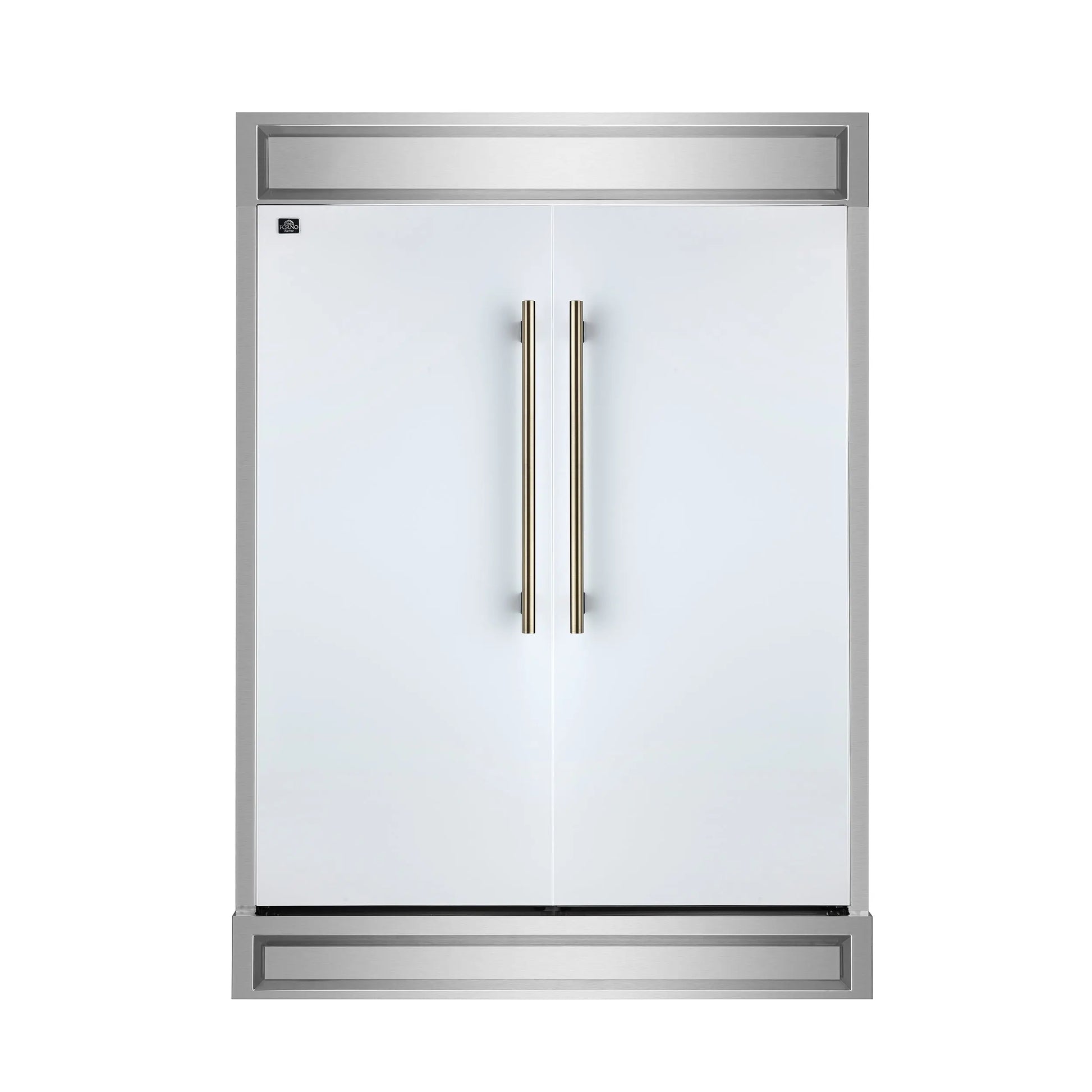 Forno Maderno 2-28-Inch Wide Convertible Refrigerator/Freezer in White, Decorative Trim, 27.2 cu.ft, 84-Inch High, ENERGY STAR Certified FORNO