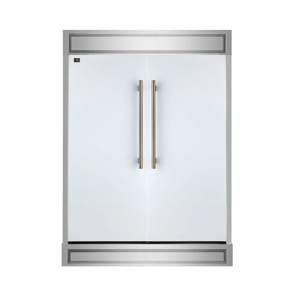Forno Maderno 2-28-Inch Wide Convertible Refrigerator/Freezer in White, Decorative Trim, 27.2 cu.ft, 84-Inch High, ENERGY STAR Certified FORNO