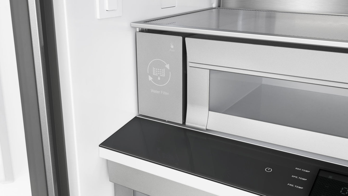 Fulgor Milano 36 Inch Counter Depth French Door Refrigerator Stainless Steel