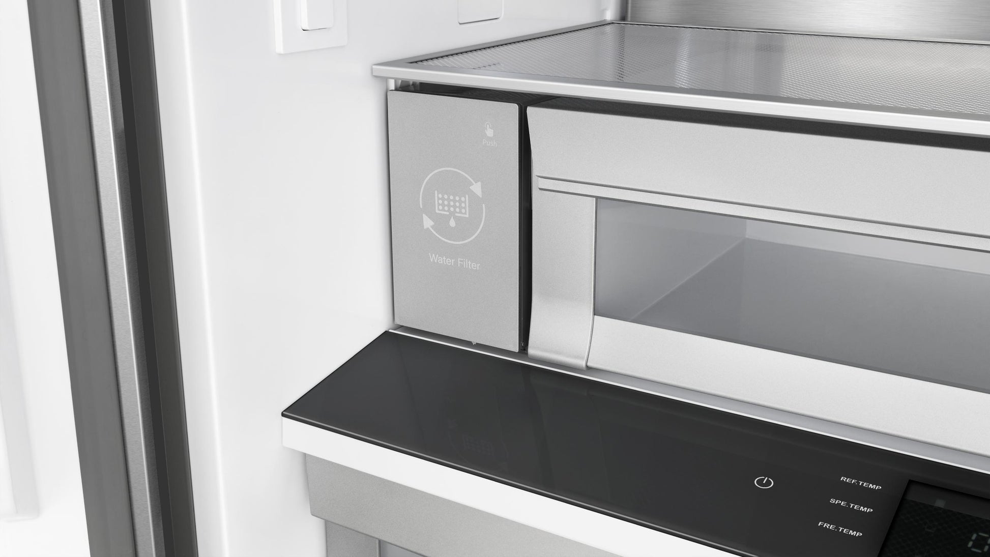 Fulgor Milano 36 Inch Counter Depth French Door Refrigerator Stainless Steel