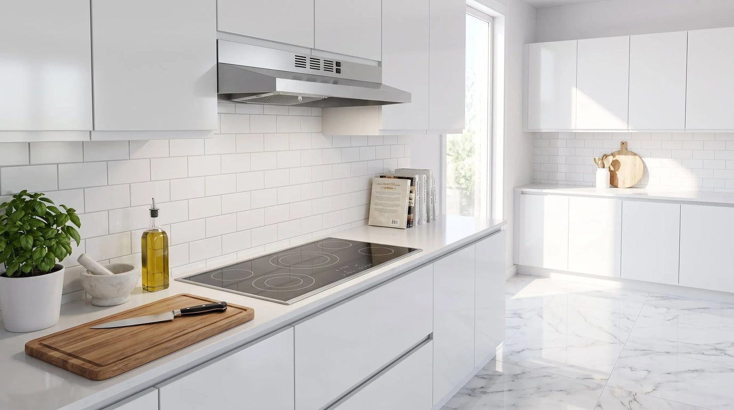 Forno Cappa 30-Inch Under Cabinet Range Hood, Stainless Steel, 200 CFM, Convertible, LED Lighting FORNO