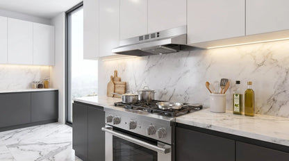 Forno Cappa 30-Inch Under Cabinet Range Hood, Stainless Steel, 200 CFM, Convertible, LED Lighting FORNO