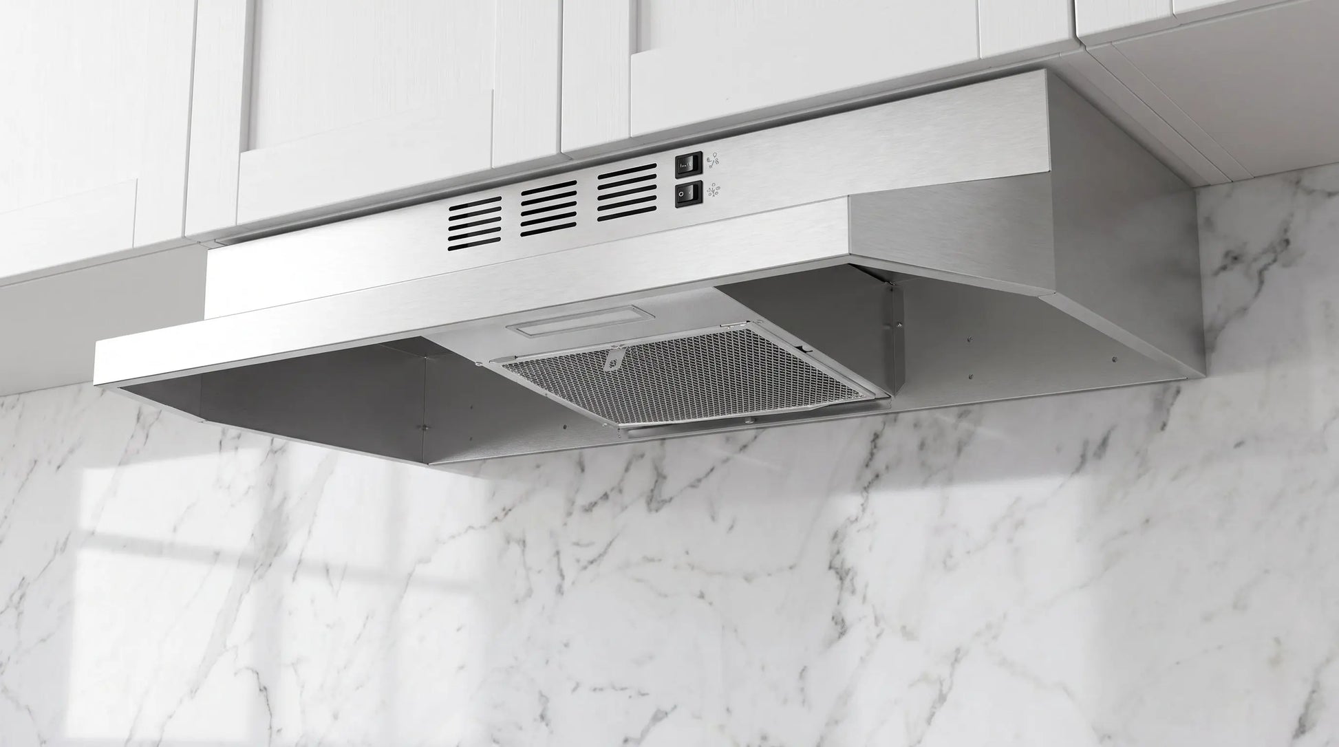 Forno Cappa 30-Inch Under Cabinet Range Hood, Stainless Steel, 200 CFM, Convertible, LED Lighting FORNO