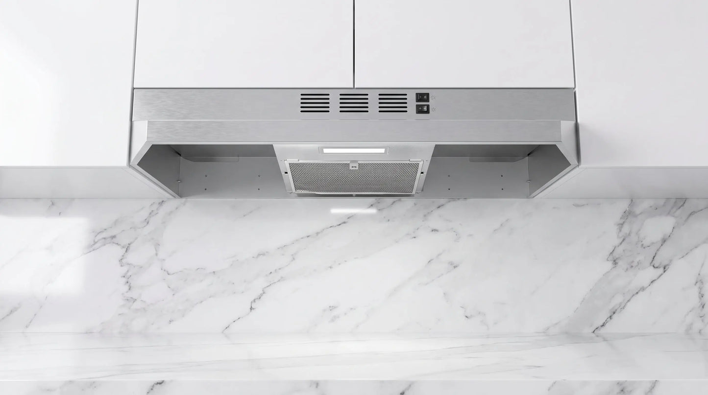 Forno Cappa 30-Inch Under Cabinet Range Hood, Stainless Steel, 200 CFM, Convertible, LED Lighting FORNO