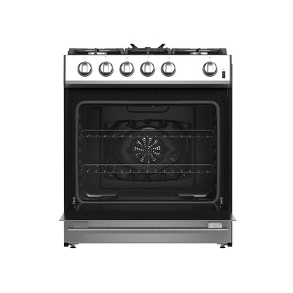 Forno Leonardo 30-Inch Stainless Steel Gas Range, 5 Sealed Burners (Totaling 39,500 BTU), 5 cu.ft. Convection Oven FORNO