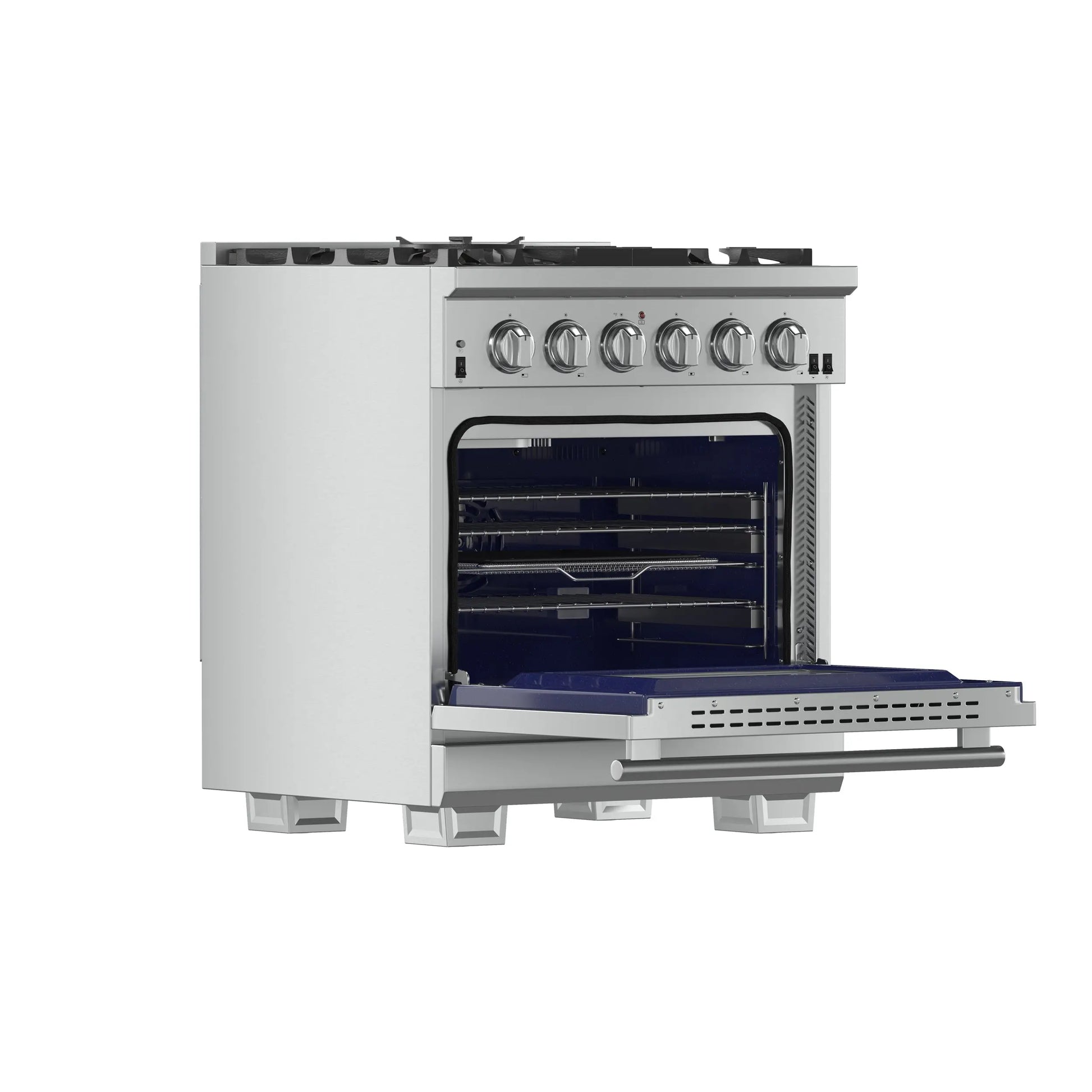 Forno Capriasca 30-Inch Freestanding Gas Range, 4 Burners, True Convection Oven FORNO