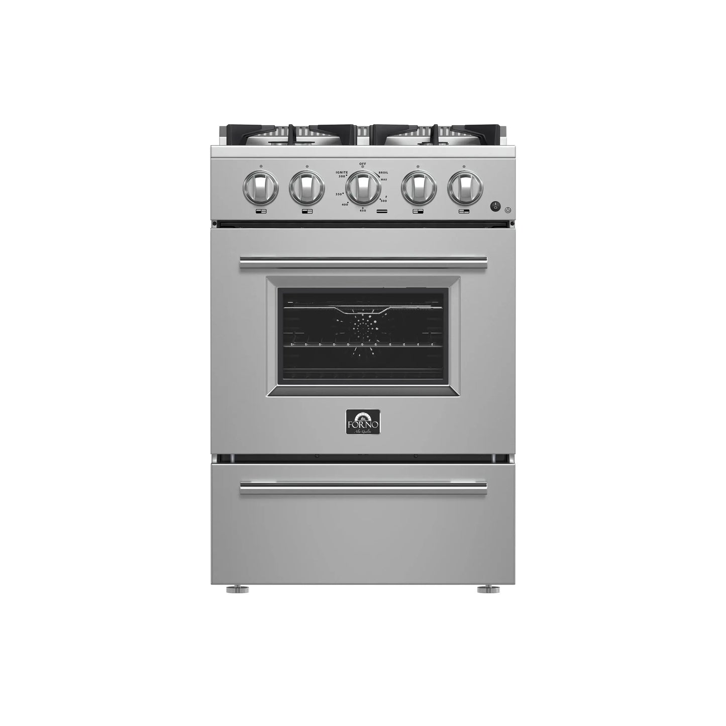 Forno Breno 24-Inch Freestanding Gas Range, Compact Design, Energy Efficient FORNO