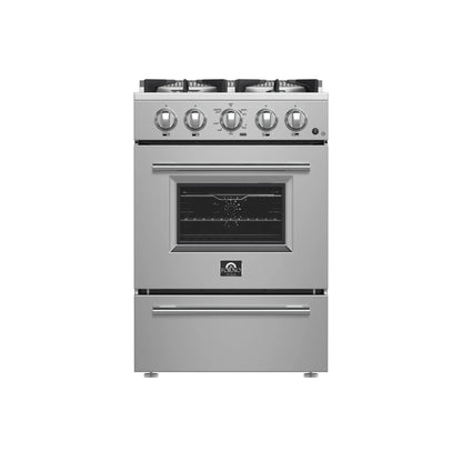 Forno Breno 24-Inch Freestanding Gas Range, Compact Design, Energy Efficient FORNO