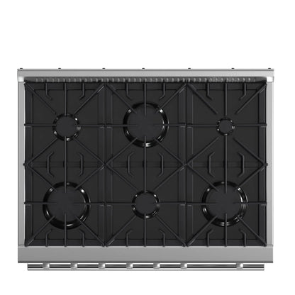 Marco 36-Inch Gas Range Stainless Steel, 6 Burners 67,000 BTU, 5.36 cu.ft. Convection Oven FORNO