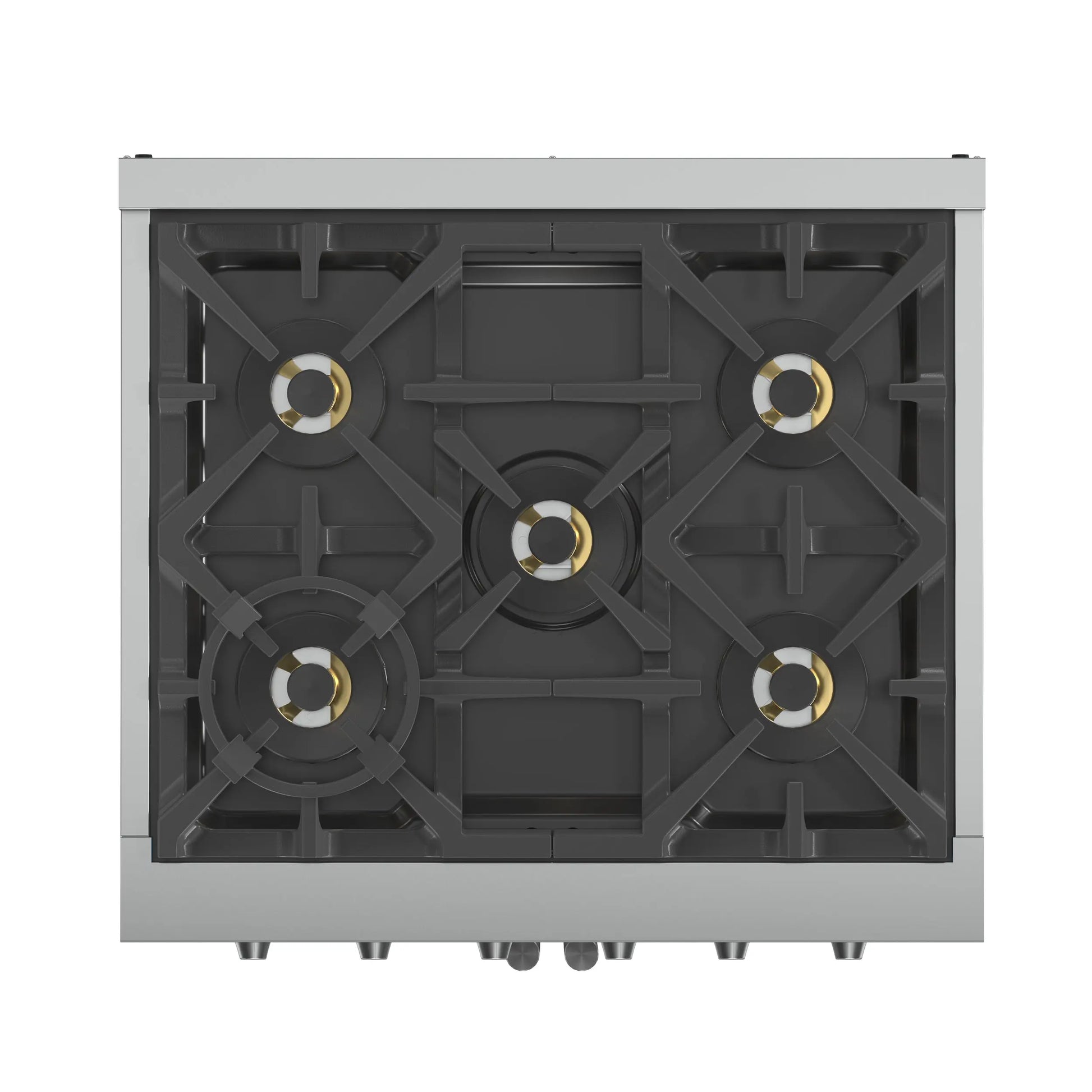 Forno Capriasca 30-Inch Freestanding French Door Gas Range, 4 Burners, Convection Oven, Energy Efficient FORNO