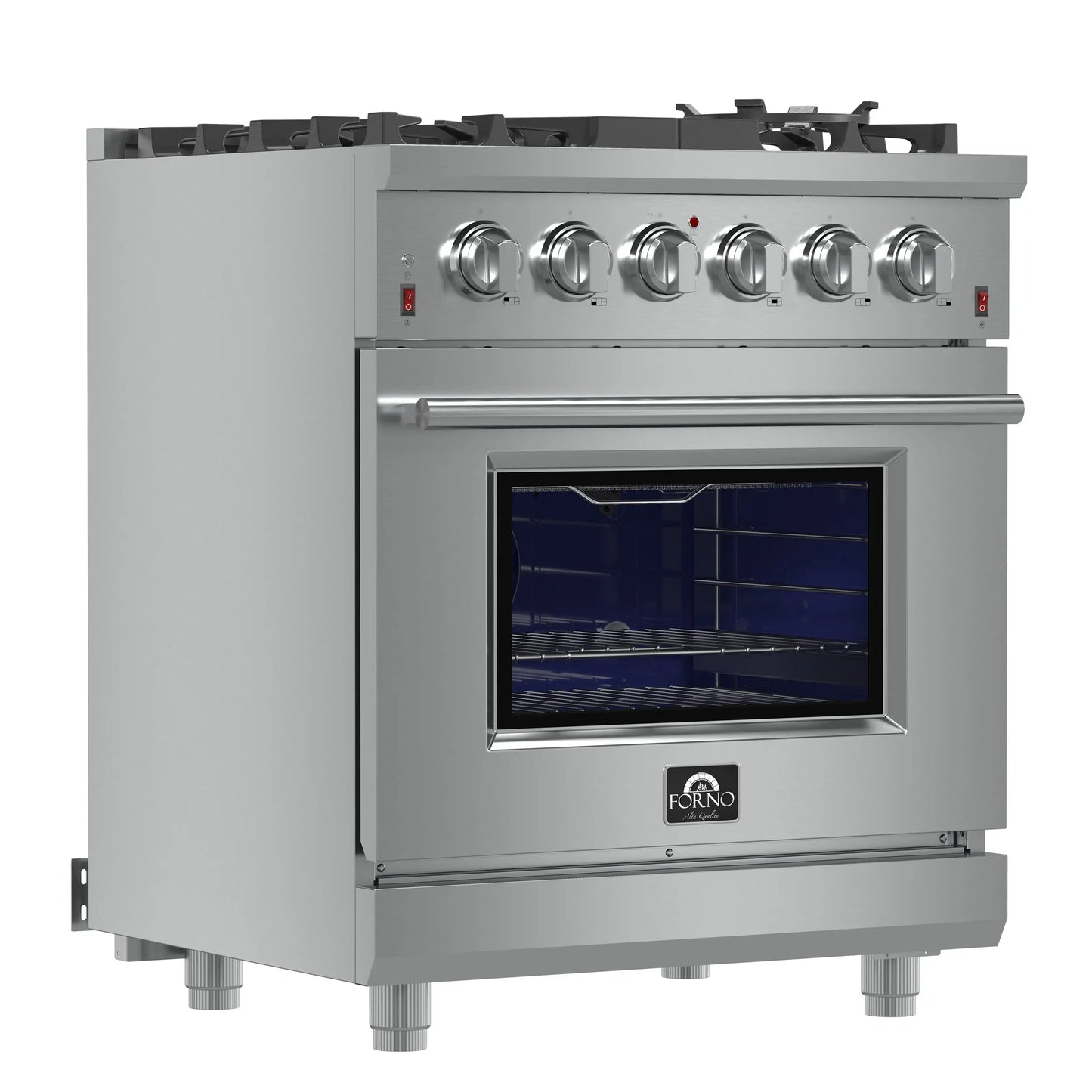 Forno Massimo 30-Inch Freestanding Gas Range, 5 Burners, True Convection Oven FORNO