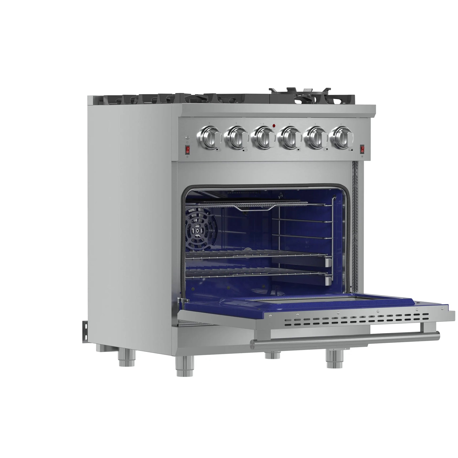 Forno Massimo 30-Inch Freestanding Gas Range, 5 Burners, True Convection Oven FORNO