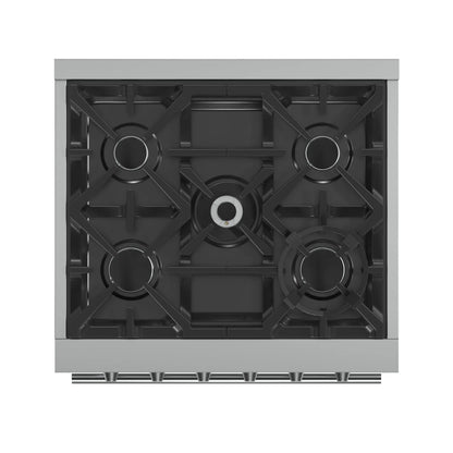 Forno Massimo 30-Inch Freestanding Gas Range, 5 Burners, True Convection Oven FORNO