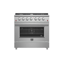 Forno Galiano 36-Inch Freestanding Gas Range, Stainless Steel, 6 Burners, Energy Efficient FORNO