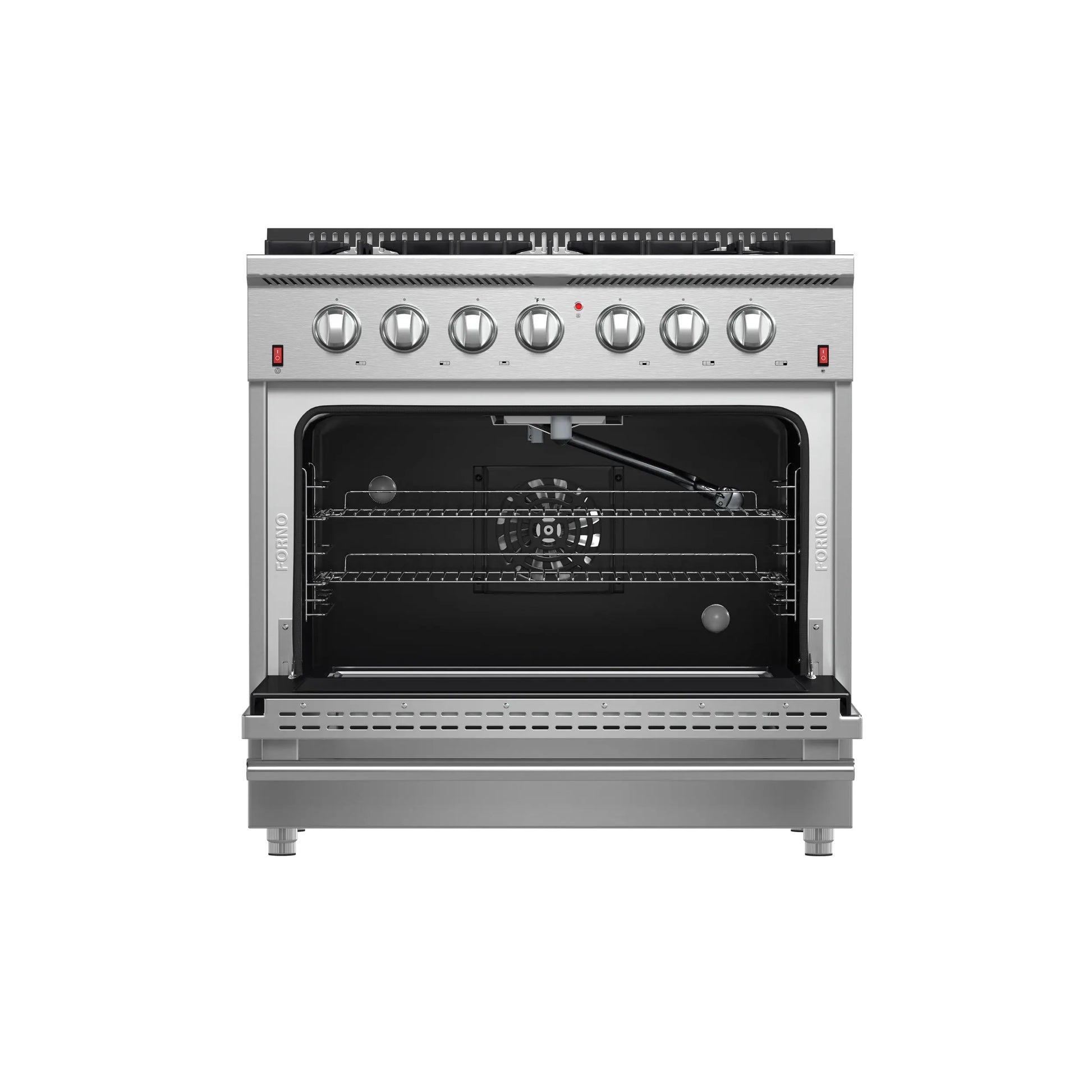 Forno Galiano 36-Inch Freestanding Gas Range, Stainless Steel, 6 Burners, Energy Efficient FORNO