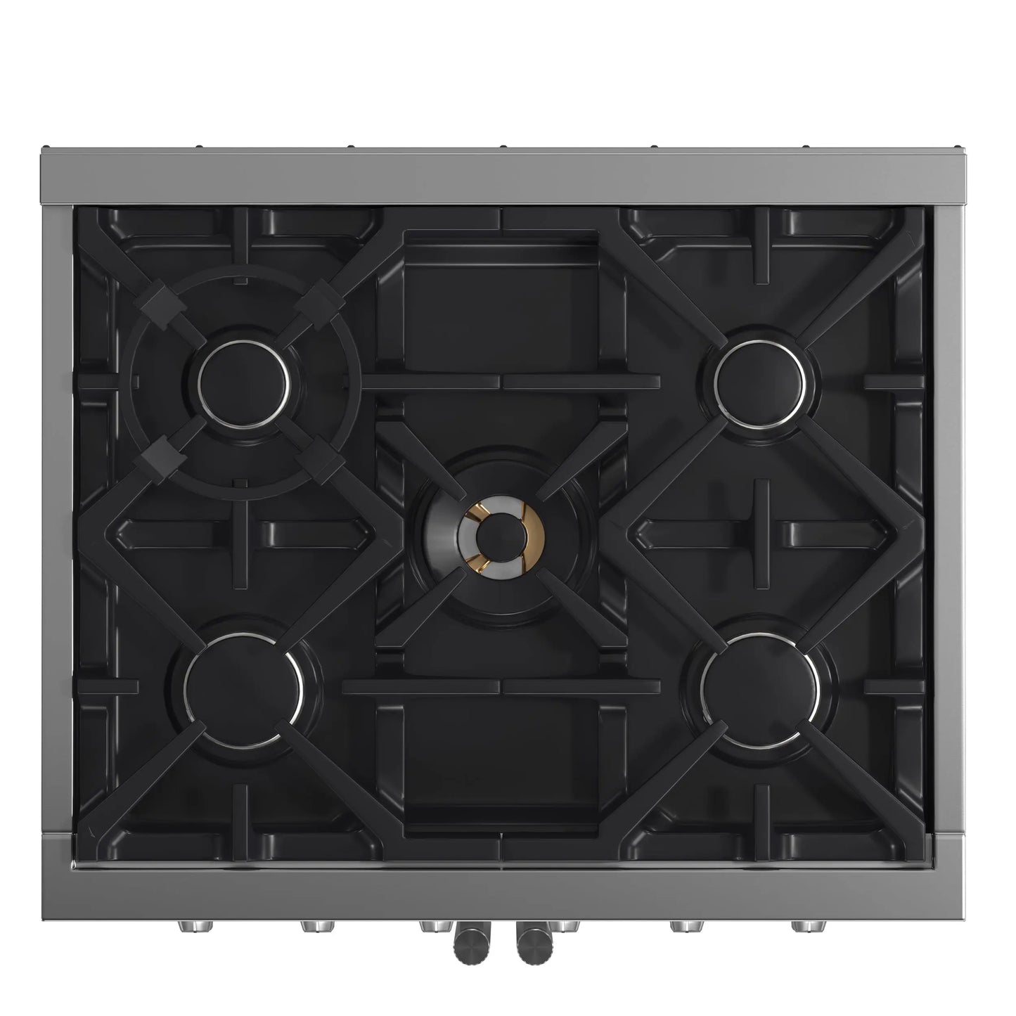 Forno Massimo 30-Inch Freestanding French Door Gas Range, 4 Burners, Convection Oven, Energy Efficient FORNO