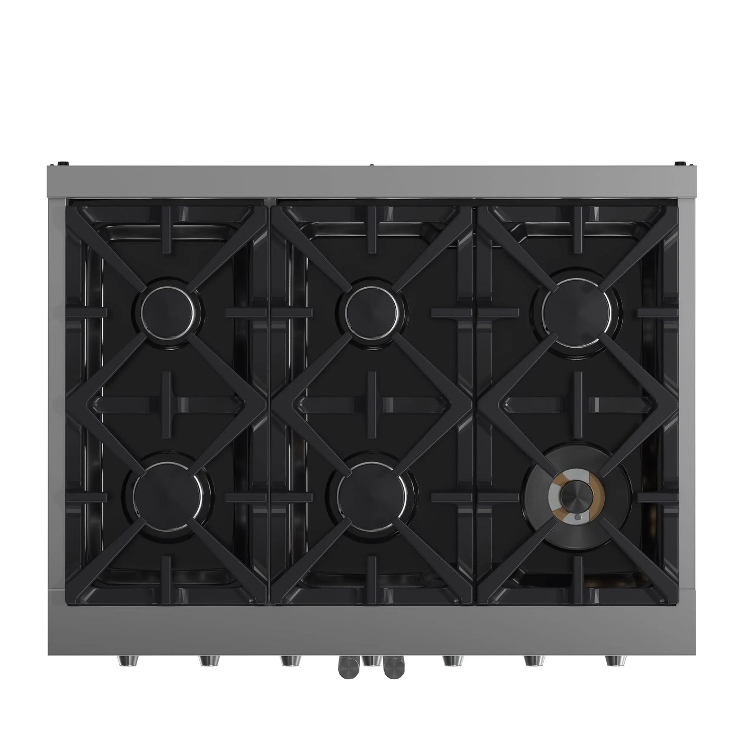 Forno Massimo 36-Inch Freestanding French Door Gas Range, 6 Burners, Convection Oven, Energy Efficient FORNO