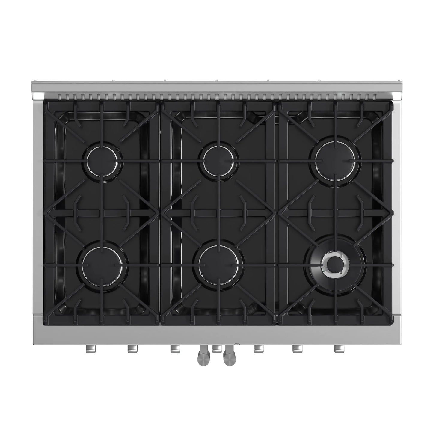 Forno Galiano 36-Inch Freestanding French Door Gas Range, 6 Burners, Convection Oven, Energy Efficient FORNO