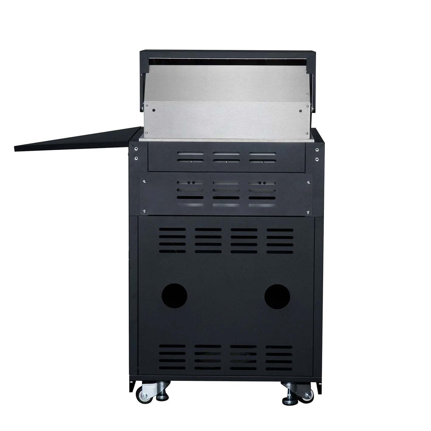 Forno All’Aperto 99,600 BTU Outdoor Kitchen, 5 Burners, Infrared Burners, Side Burner, Black Sintered Stone Countertops, Gas Pizza Oven, FORNO