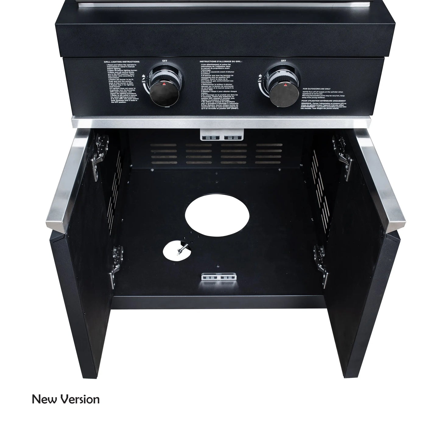 Forno All’Aperto 99,600 BTU Outdoor Kitchen, 5 Burners, Infrared Burners, Side Burner, Black Sintered Stone Countertops, Gas Pizza Oven, FORNO