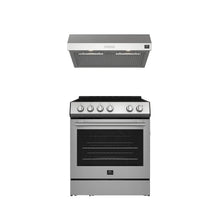 FORNO Premium 2-Piece Kitchen Bundle - Leonardo Espresso 30" Stainless Steel Range, 30" Stainless Steel Range Hood - FBDL-002-01US FORNO