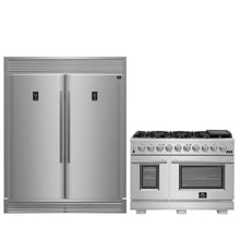 FORNO Premium 2-Piece Kitchen Bundle - Capriasca 48" Stainless Steel Range, Rizzuto 60" W. Dual Combo Convertible Refrigerator - FBDL-019-04CAUS Forno vendors US