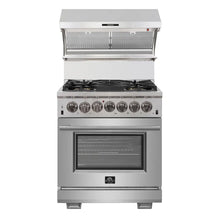 Forno Capriasca 30-Inch Freestanding Dual Fuel Range, 4 Burners, True Convection Oven FORNO