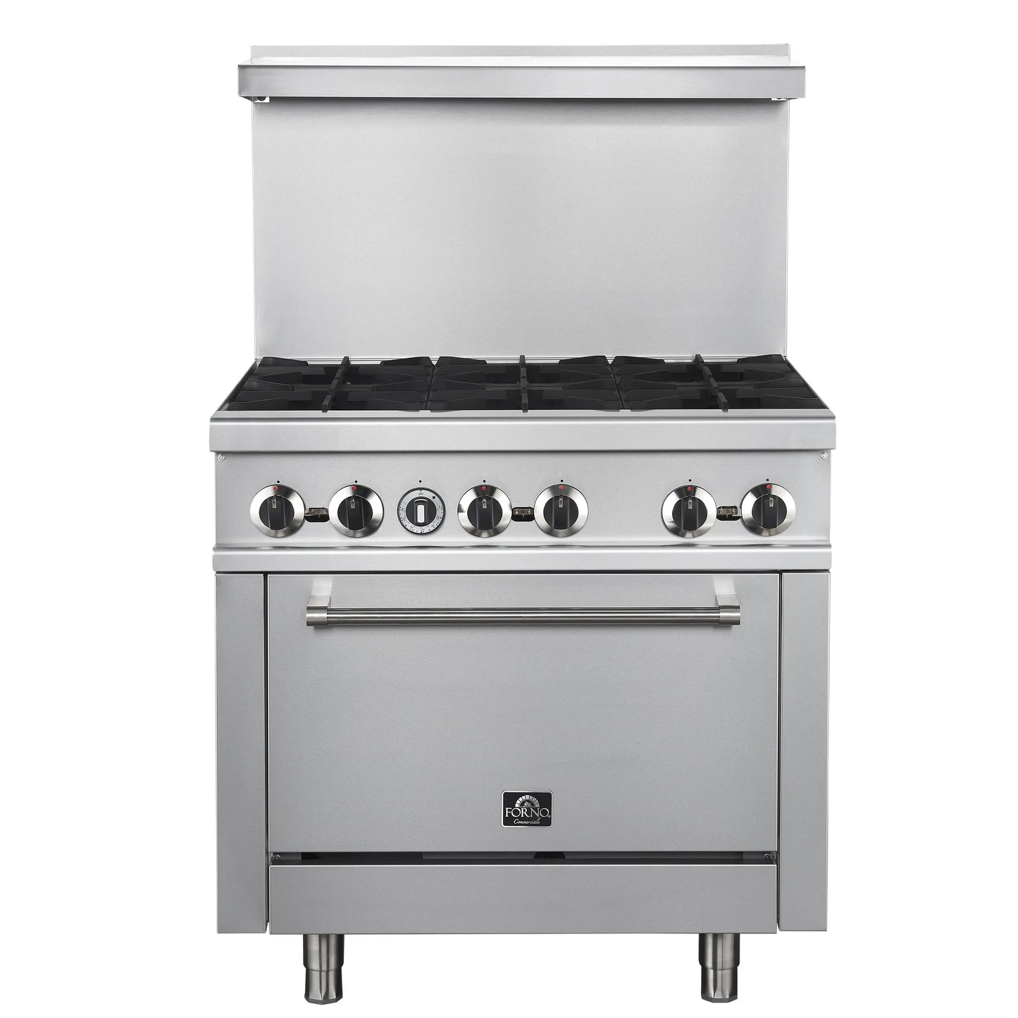 Forno Commerciale 36 Inch Gas Range with 6 Burners FORNO