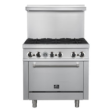 Forno Commerciale 36 Inch Gas Range with 6 Burners FORNO