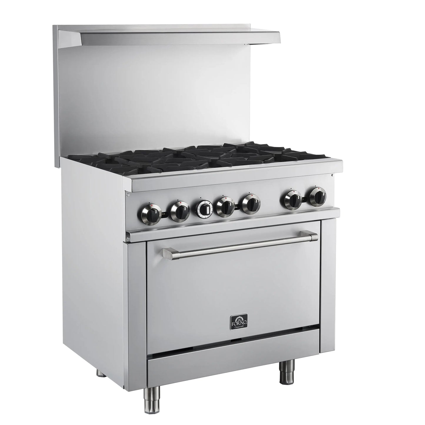 Forno Commerciale 36 Inch Gas Range with 6 Burners FORNO