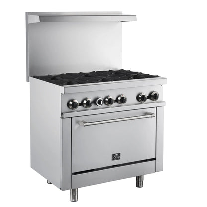 Forno Commerciale 36 Inch Gas Range with 6 Burners FORNO