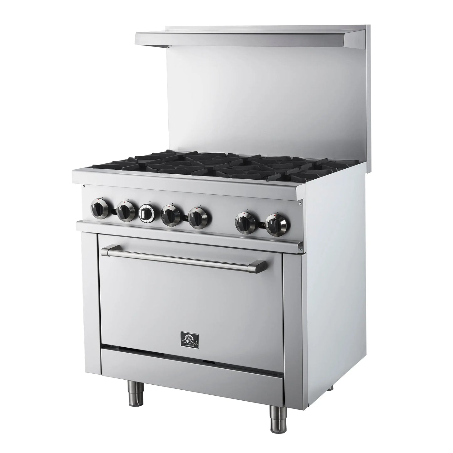 Forno Commerciale 36 Inch Gas Range with 6 Burners FORNO