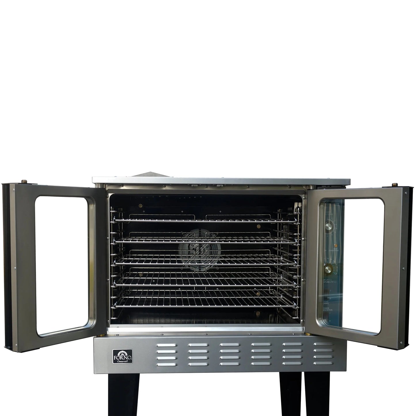 Forno Commerciale Convection Gas Oven, 3 burners 54,000 BTU, 150–500°F, stainless steel, NG/LP convertible FORNO
