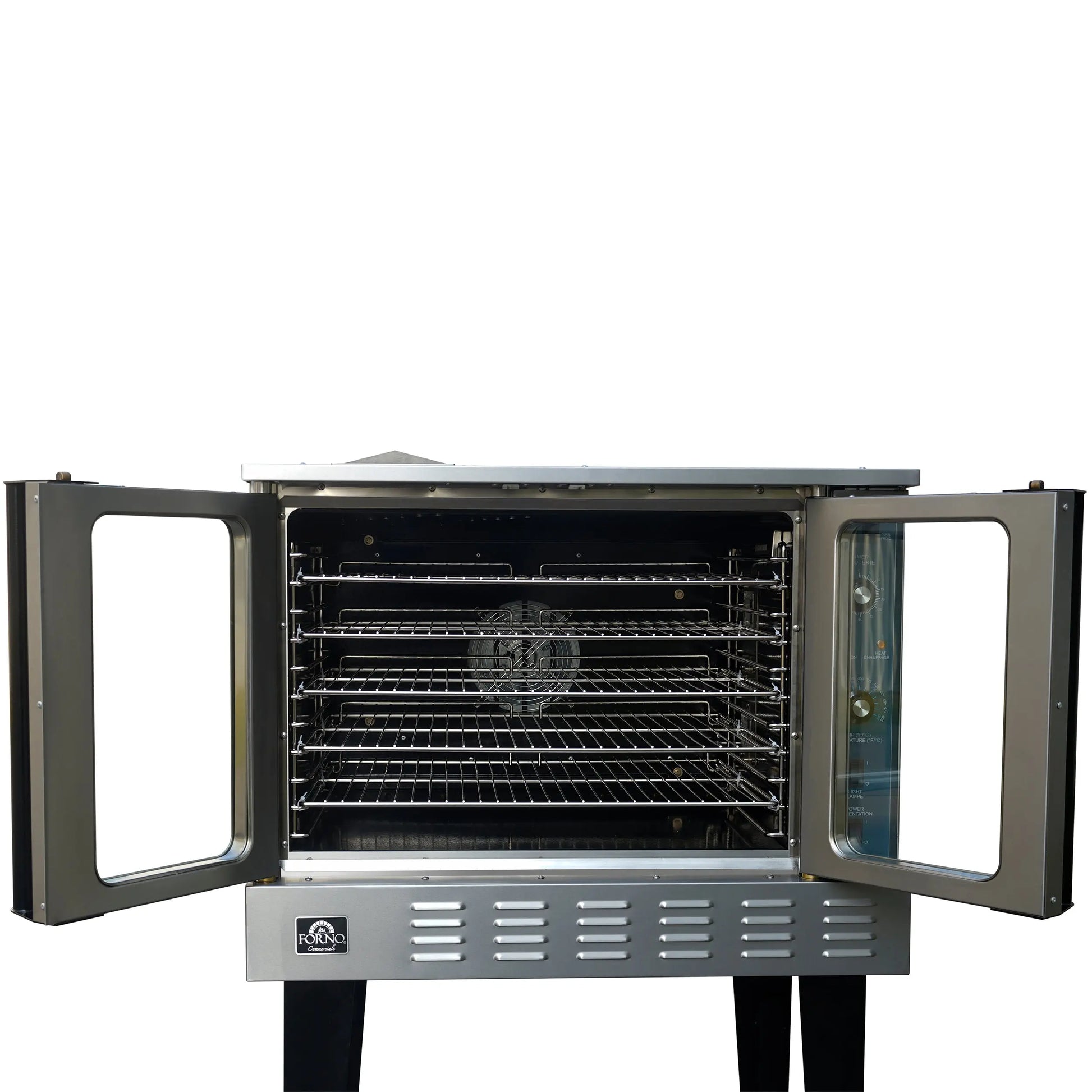 Forno Commerciale Convection Gas Oven, 3 burners 54,000 BTU, 150–500°F, stainless steel, NG/LP convertible FORNO