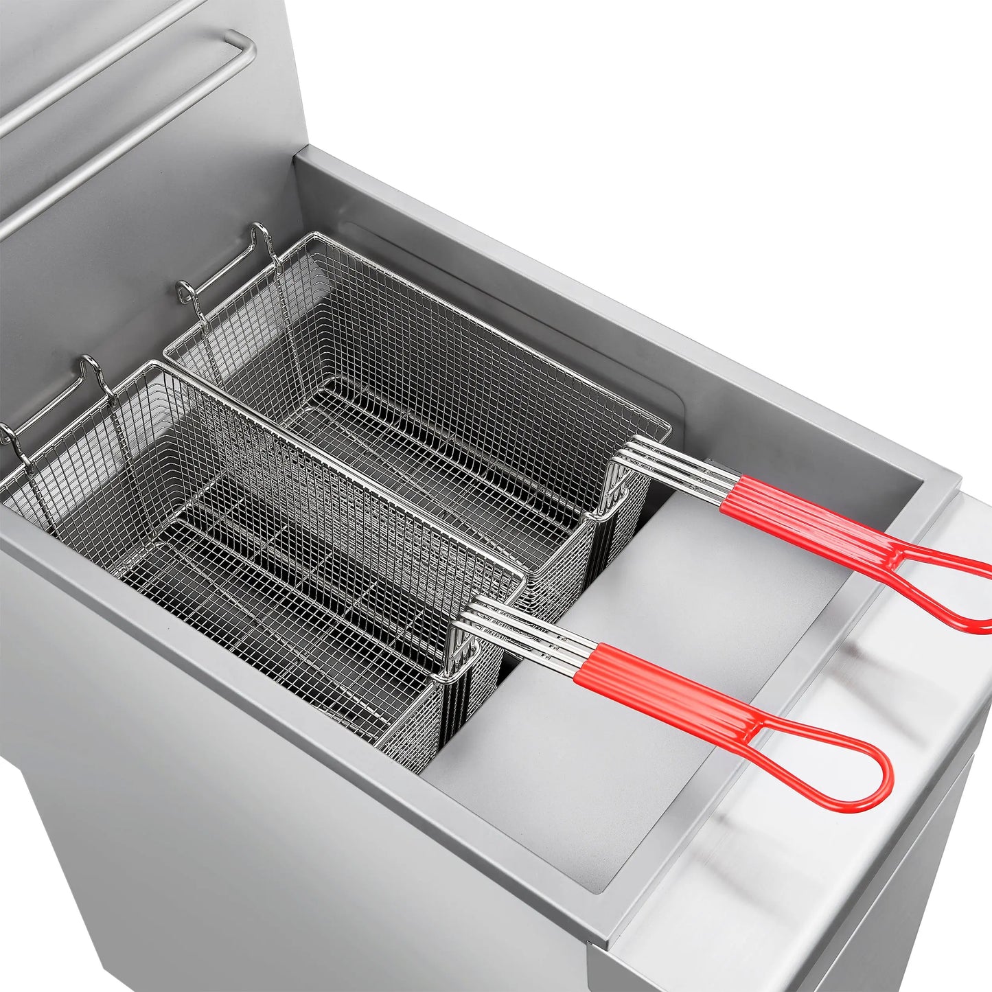 Forno Commerciale Propane Gas Deep Fryer, 4 Burners 120,000 BTU, 50 lbs Oil Capacity, Millivolt Control FORNO