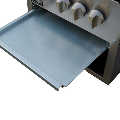 Forno Commerciale gas stock pot range, 2 powerful 3-ring burners, 160,000 BTU, durable stainless steel, heavy-duty cast iron grates FORNO