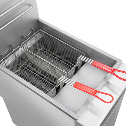 Forno Commerciale Propane Gas Deep Fryer, 3 Burners 90,000 BTU, 40 lbs Oil Capacity FORNO