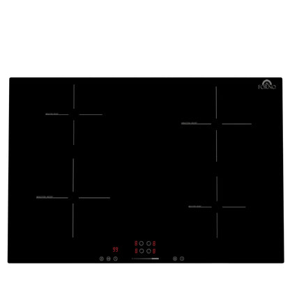 Forno Parco 30-Inch Induction Cooktop, 4 Zones, 7,200W Total Power, Touch Control, 9 Power Levels, Booster Function FORNO